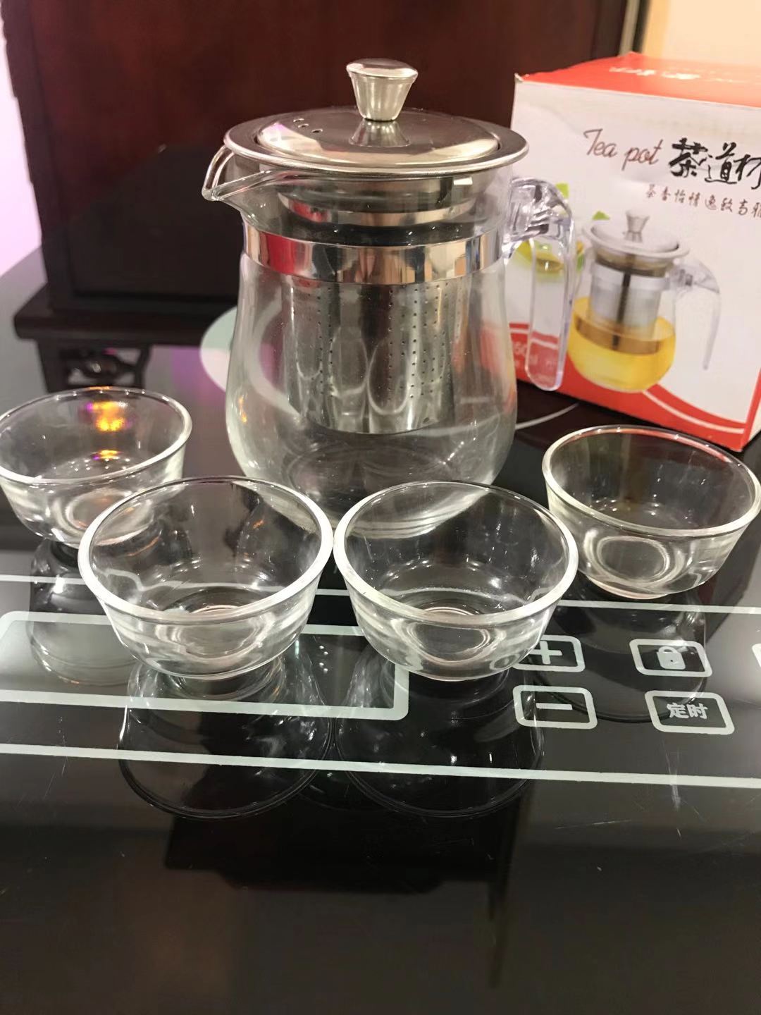 [HCM]bộ ấm trà thủy tinh 350ml