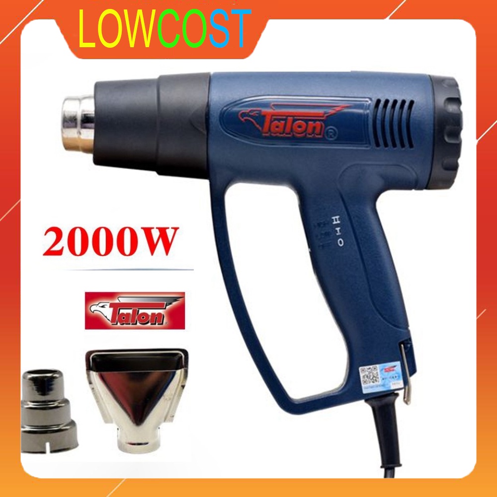 Máy khò nhiệt, máy khò hơi nóng dán decan, màng co công suất 2000W làm nóng tức thời tiện lợi