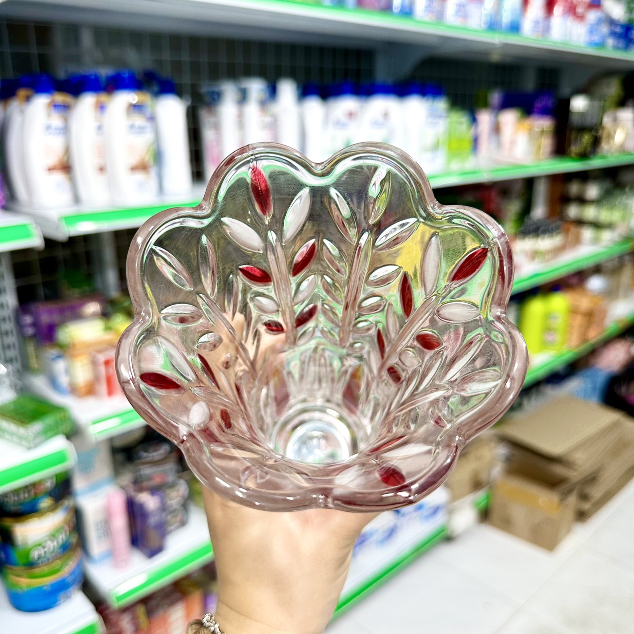 Bình hoa/ lọ hoa thuỷ tinh 25cm (Giao màu ngẫu nhiên)