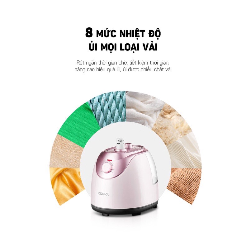 Bàn là hơi nước cây KONKA KZ- GT19 nhập khẩu chính hãng, chất lượng cao cấp, phù hợp mọi loại vải