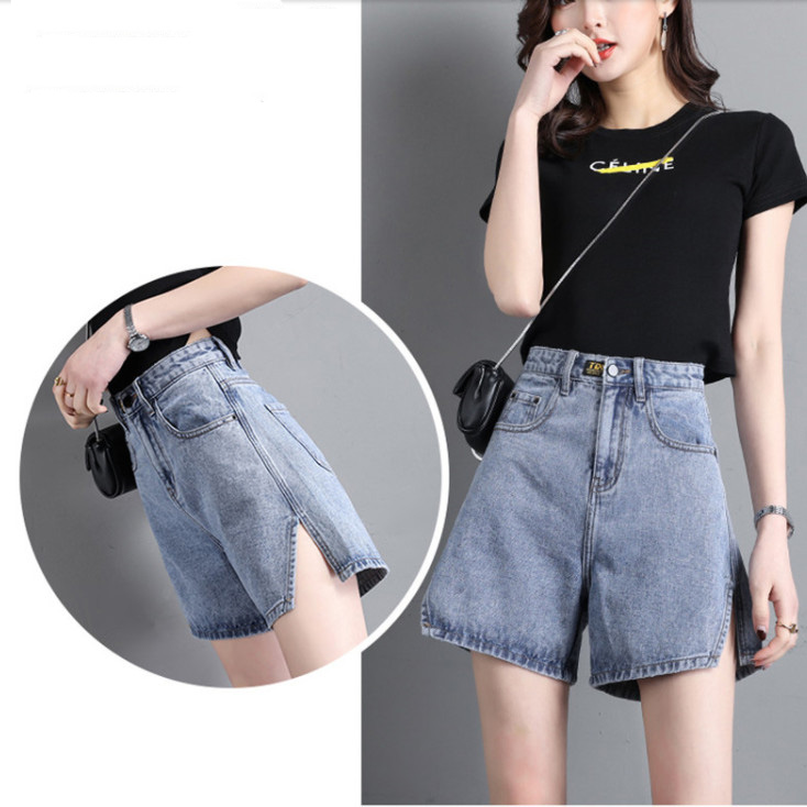 QUẦN JEAN NGỐ LỬNG NỮ XẺ LAI LƯNG CAO MÀU XANH NHẠT CAO CẤP HADI ĐỦ SIZE S, M, L FORM RỘNG VẢI MỀM TUNG TĂNG CƯỜI ĐỜI