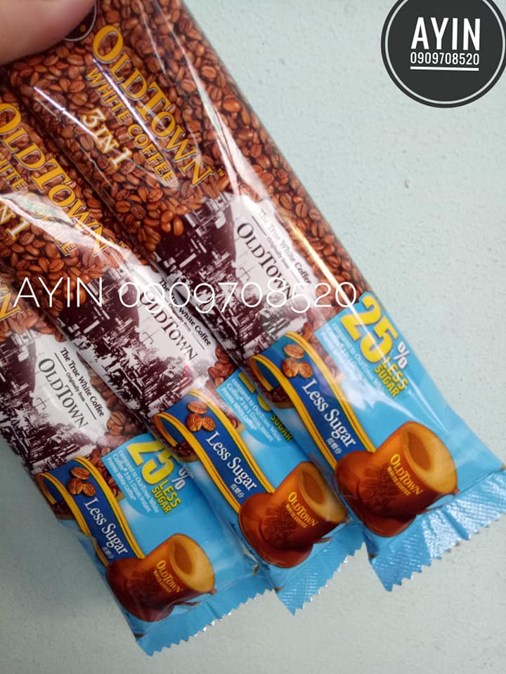 ( Bao Bì Mới )Cà phê trắng OldTown Less Sugar Malaysia
