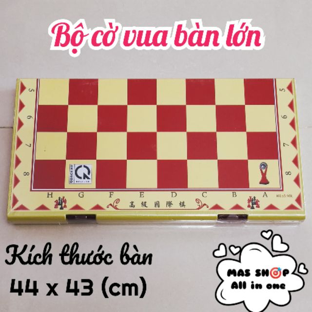 Bộ cờ vua bàn cờ nhựa lớn 44 x 43