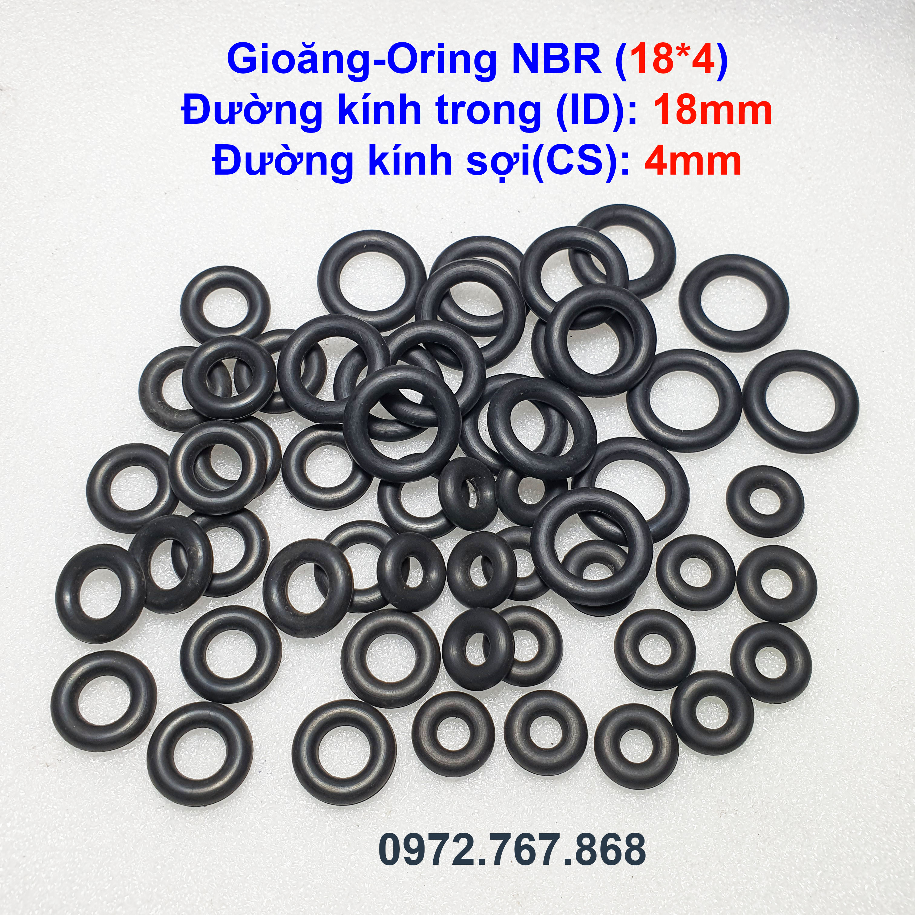Gioăng cao su tròn 18*4mm