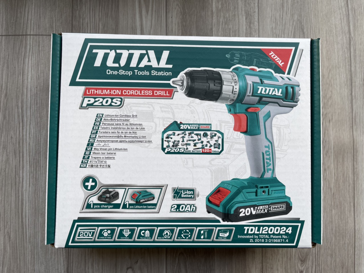 [HCM]Máy khoan vặn vít dùng pin Total 20V TDLI20024 ( kèm pin 1 và sạc )
