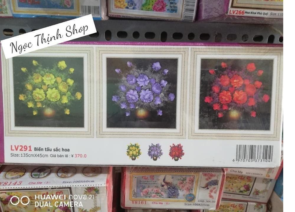 Tranh đính đá bình hoa nghệ thuật 3 bức lv291
