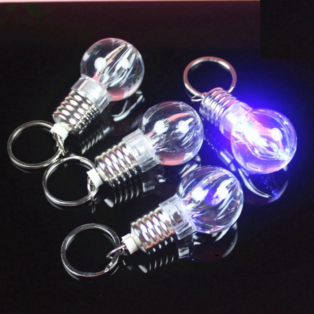 Móc khóa hình bóng đèn Led đổi màu