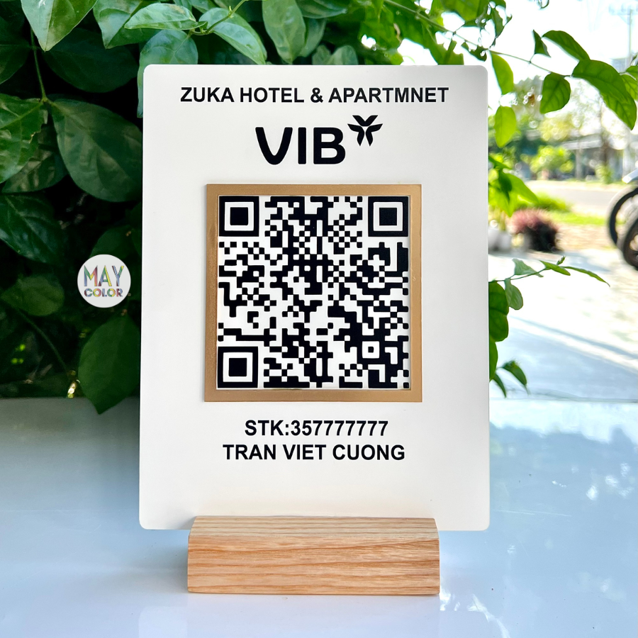 Bảng quét mã QR in UV sang trong trọng, đẹp, xài bền- Tặng kèm đế . Phù ...