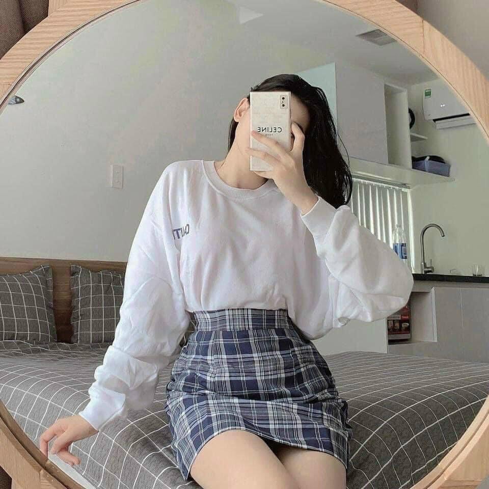 Sét áo Cautio + chân váy kẻ HSU0321