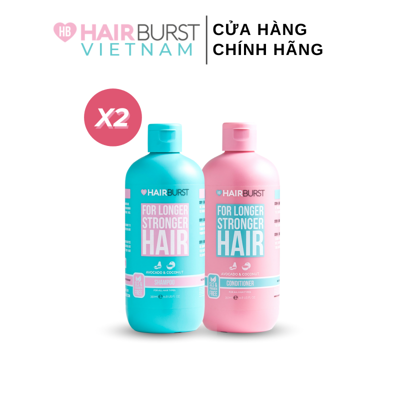 Combo 2 Set gội xả HAIRBURST kích thích tóc mọc dài hơn chắc khỏe hơn 350ml/chai giá rẻ