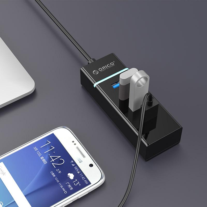 Hub USB 3.0 Orico 4 Cổng W6PH4 - Hàng Chính Hãng