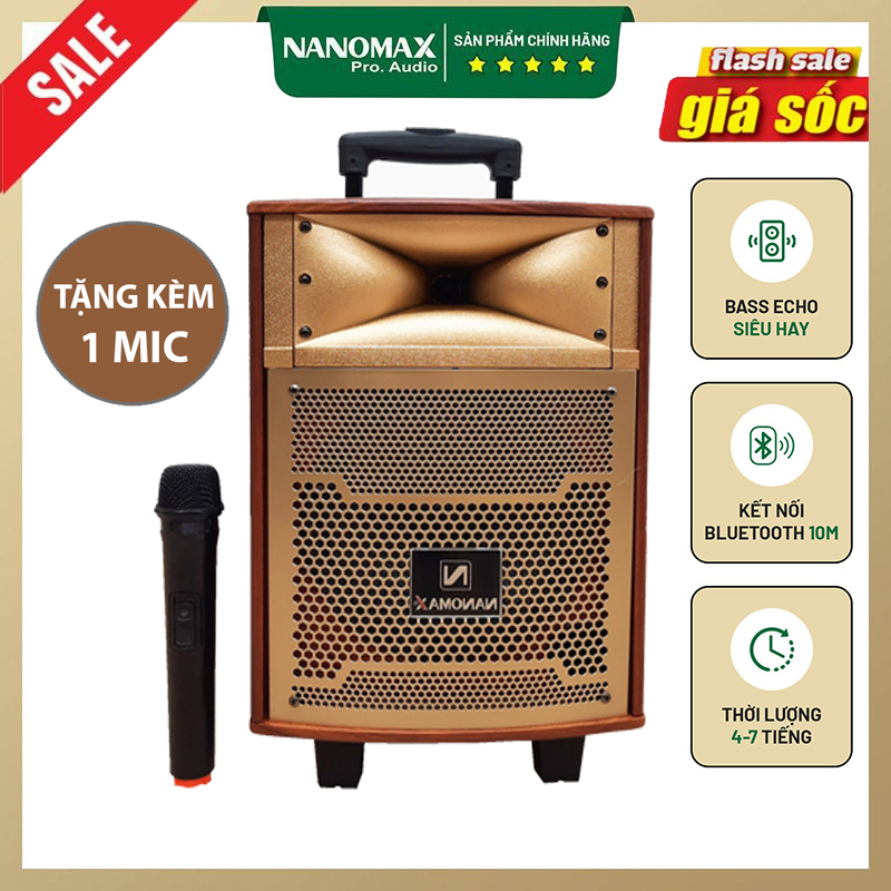 Pull speakers karaoke cheap | speaker pull nanomax 8b capacity 100W | speaker pull 2 tấc bass 20 bundles 1 microphone singing karaoke premium ER9