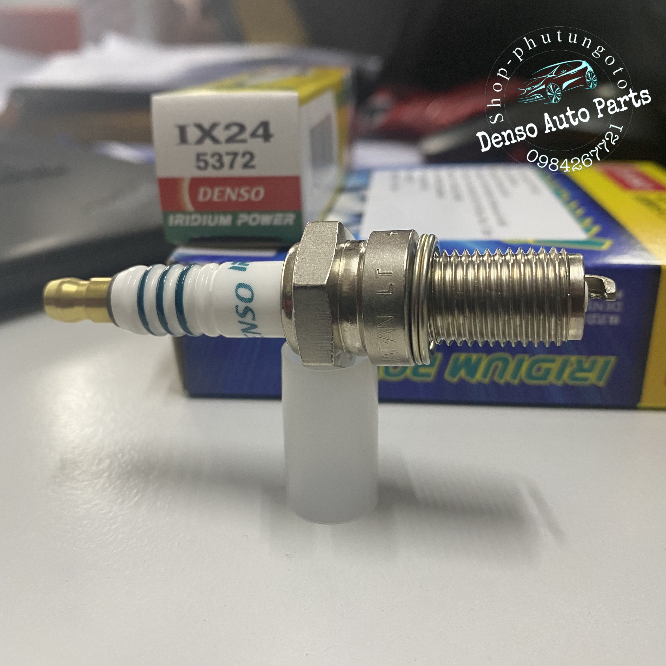 Bugi Denso Iridium power IX24 cho xe Suzuki GN 125, SYM HUSKY và SYM Wolf (1 chiếc)