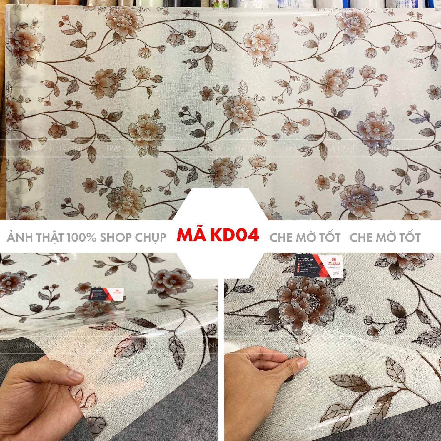 Decal dán kính mờ 3d , giấy decan dán kiếng dày hoa văn sắc nét dán cửa sổ phòng ngủ