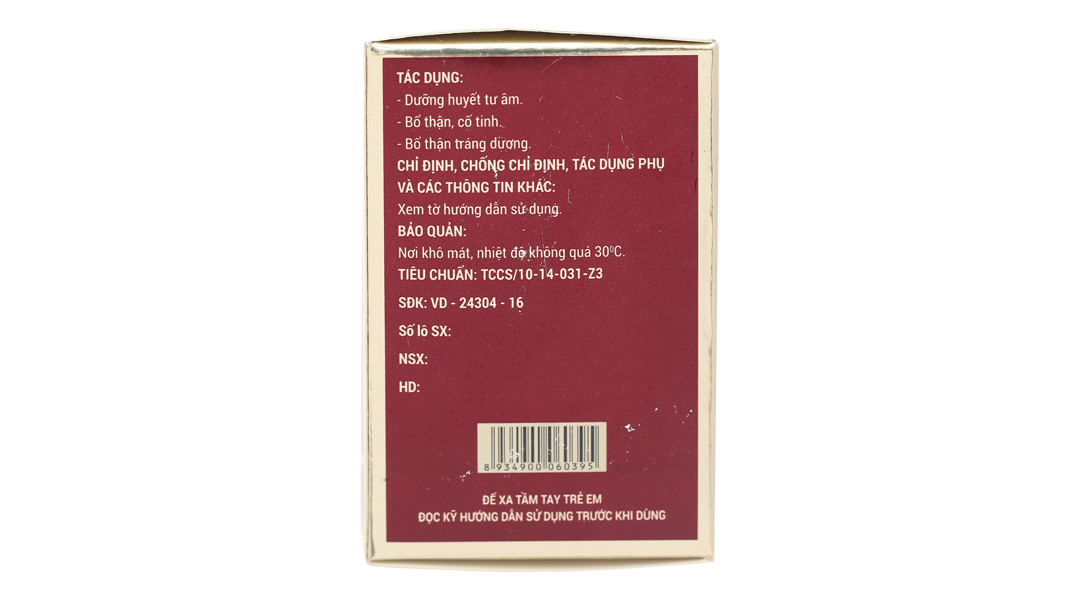 SÂM NHUNG BỔ THẬN TW3 , hộp 30 viên.