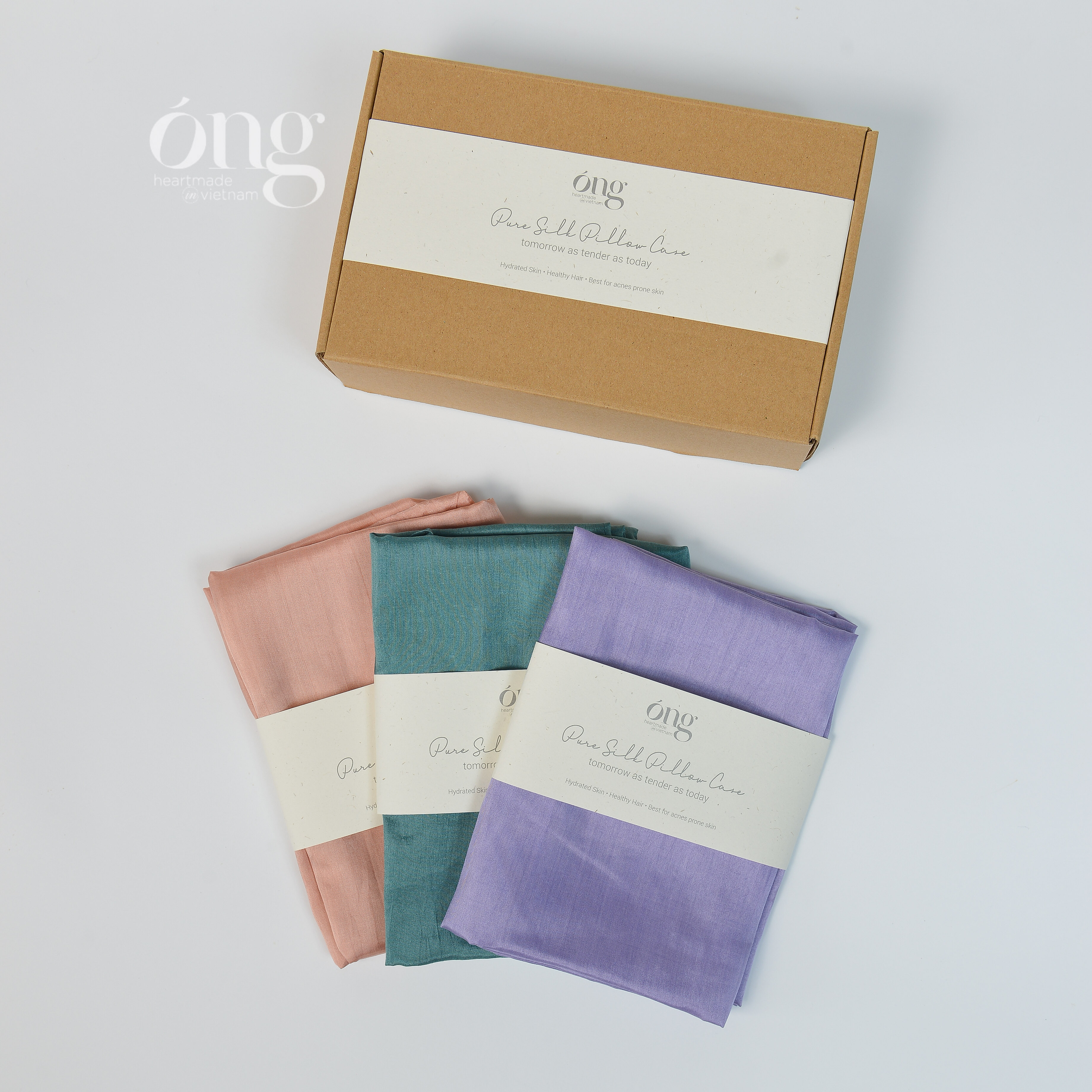 Vỏ gối lụa tơ tằm tự nhiên - Óng silk