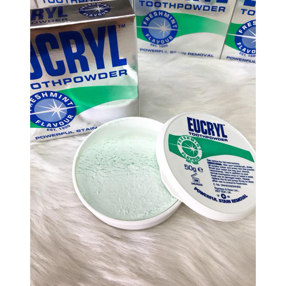 Bột Đánh Răng Tẩy Trắng Eucryl Toothpowder 50g