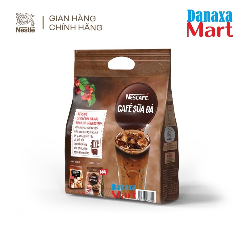 Combo 4/ 3/ 2 Bịch Cà phê sữa Nescafé cà phê sữa đá (Bịch 25 Gói x 24g)