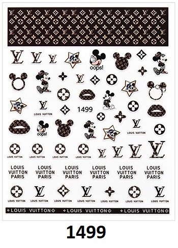 Sticker thương hiệu 3D dán móng(COMBO 3 MIẾNG ) - ST074