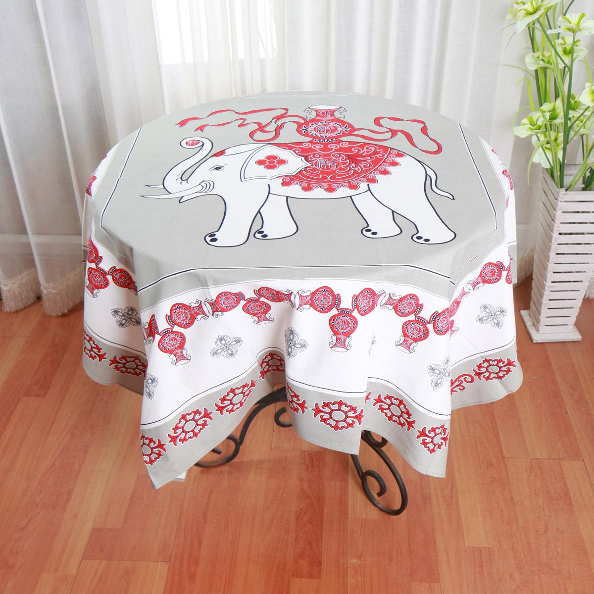 Vải Tốt Lành Bình An Sống In In Nhuộm 100% Cotton Khăn Trải Bàn Khăn Trải Bàn Trà Đa Năng Vải Đậy