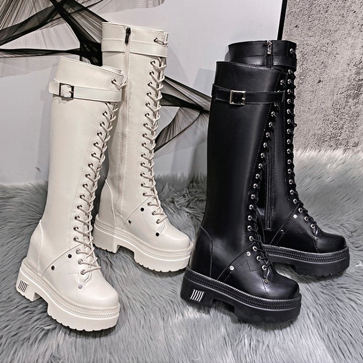 Boots Cổ Lửng Khoá Kéo Phối Đai PB595-4191