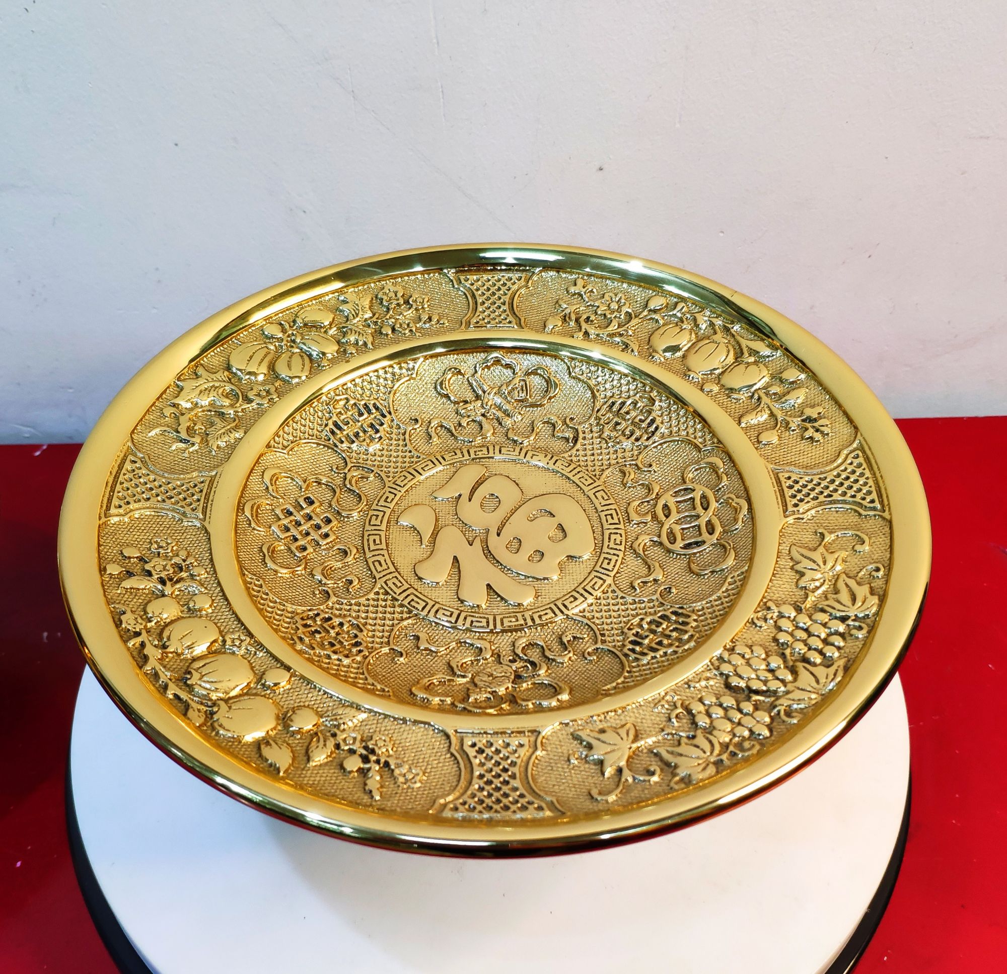 Mâm Bồng Đựng Hoa Quả Bằng đồng Cao Cấp 20cm