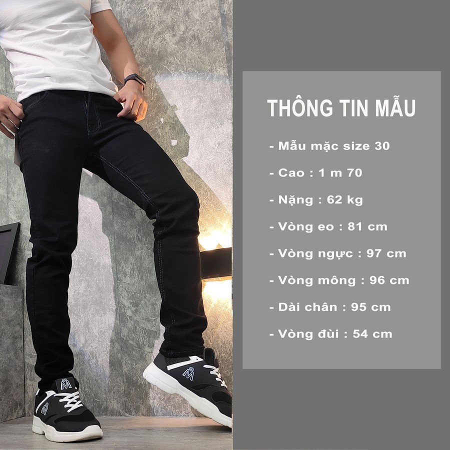 [HCM]Quần jean nam co giãn Muidoi Q98 (Đen)