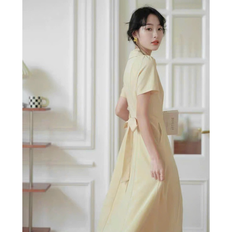 ĐẦM SƠ MI KEM THẮT EO (có ảnh thật) MS161