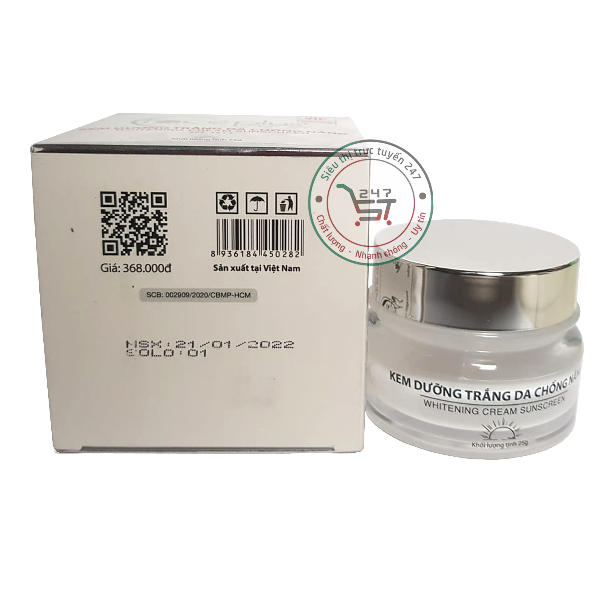 Kem Face Plus B5 Dưỡng Trắng Da Mặt Chống Nắng Pretty Whitening Sunblock 10g (Trắng Đỏ)
