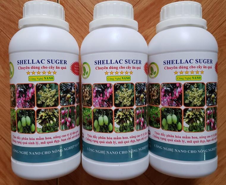 Chế phẩm Nano SHELLAC SUGER kích thích ra hoa, đậu quả