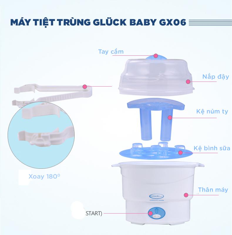 [HCM]Máy tiệt trùng bình sữa Gluck GX06