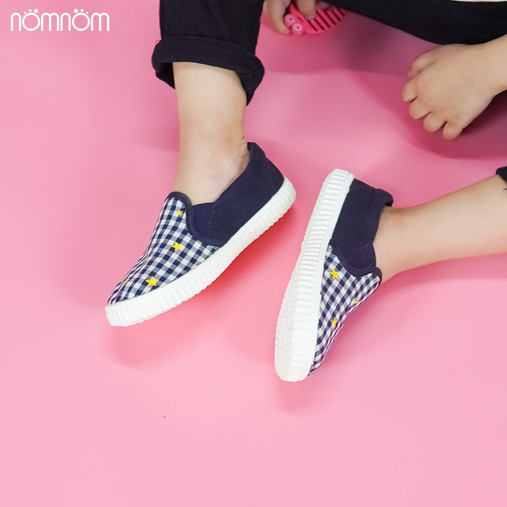 Children shoes NomNom EP B1947 plaid square grid