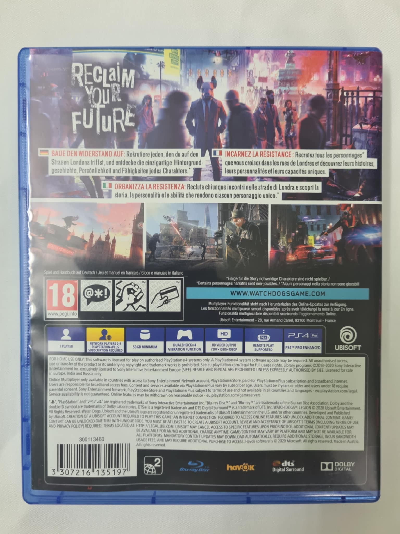 Đĩa game PS4 Watch Dogs Legion.