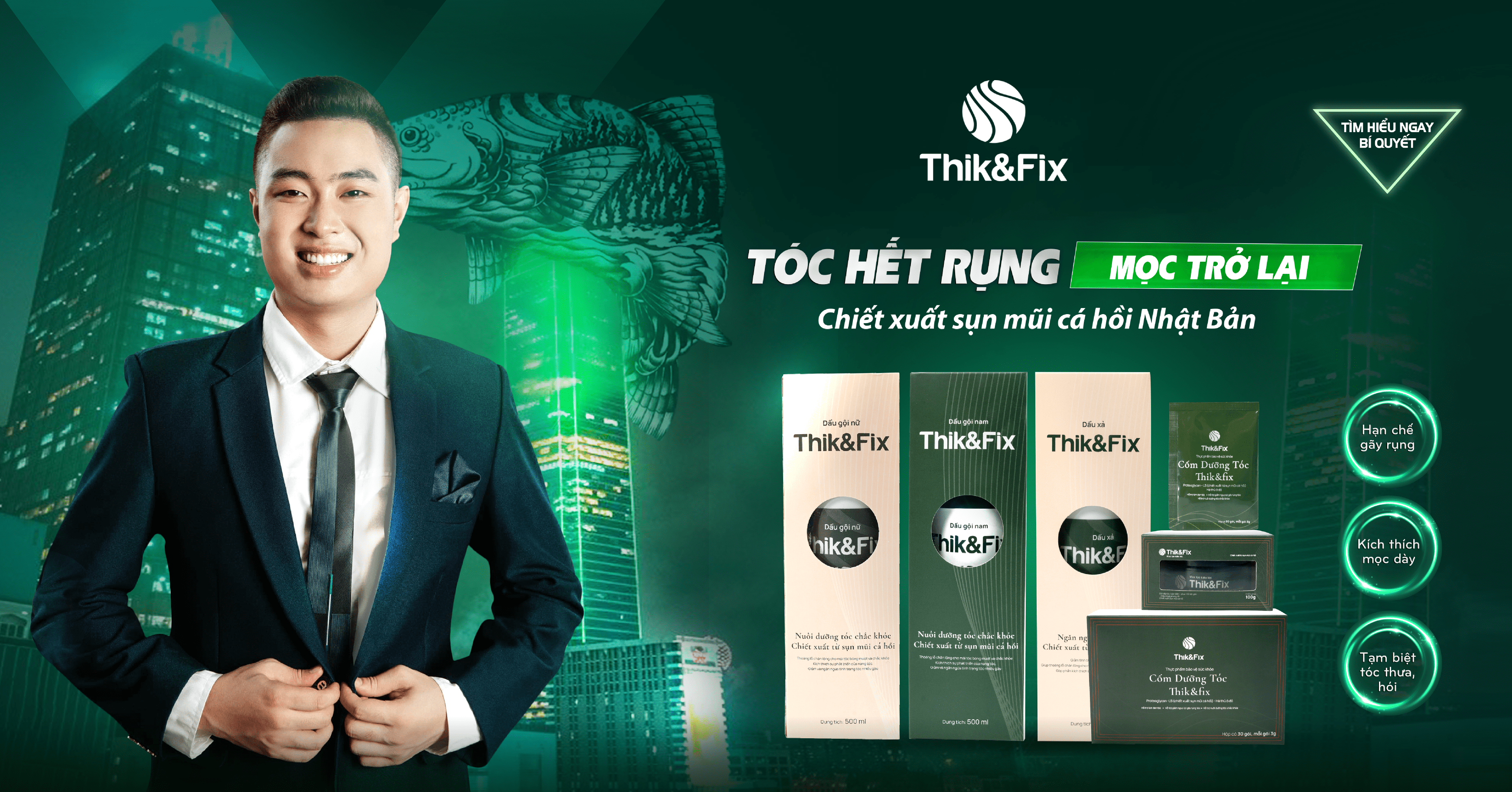 Cốm  Uống Thik & Fix - Mọc Tóc Phong Cách Nhật Bản - Cốm Dưỡng Tóc THIK&FIX - Hỗ Trợ Làm Đen Tóc - Mi Phar 1