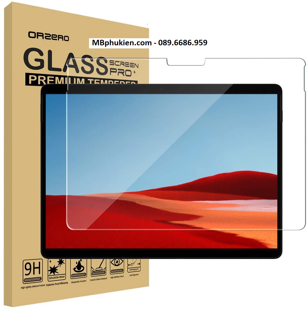 Kính cường lực microsoft surface pro x , pro 8 , pro 9 13inch