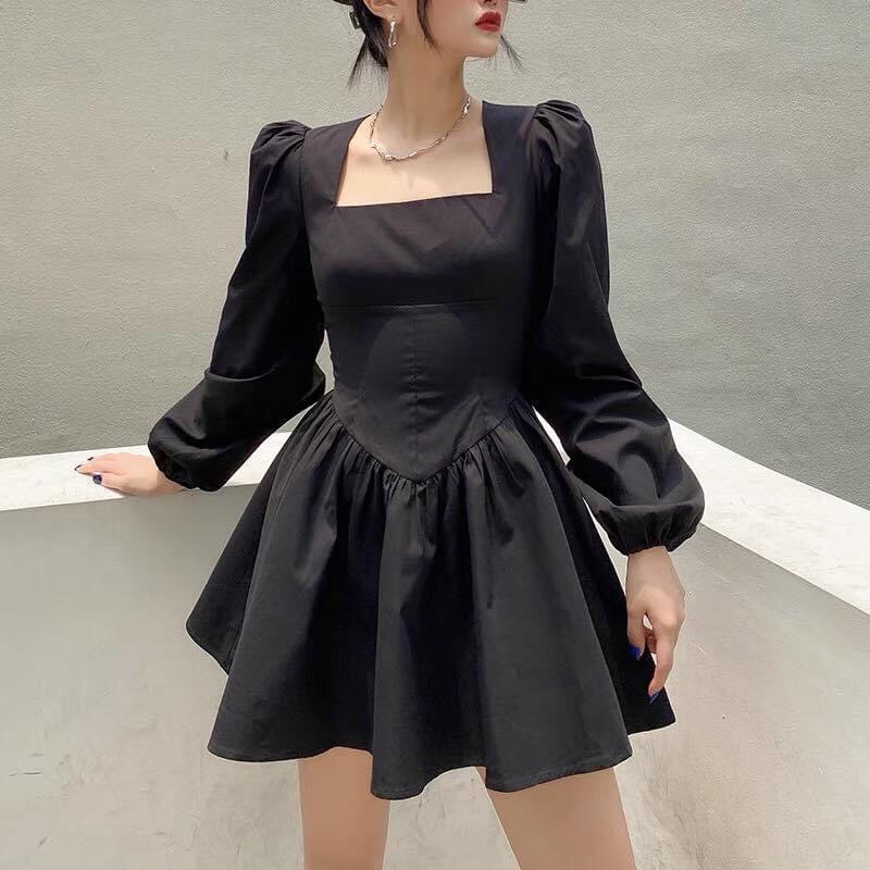 ĐẦM (có bigsize) CHIẾT EO TAY PHỒNG CỔ VUÔNG