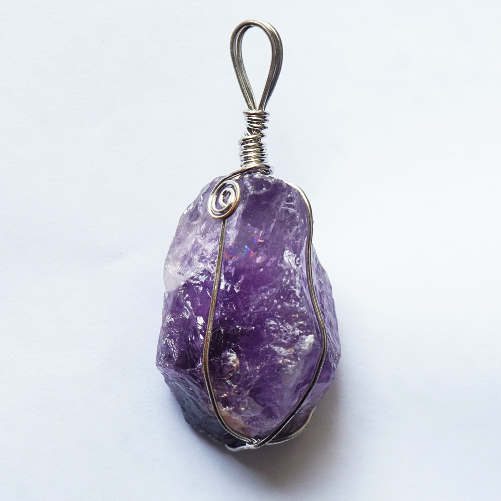 Mặt Dây Chuyền Thạch Anh Tím Amethyst Trái Tim
