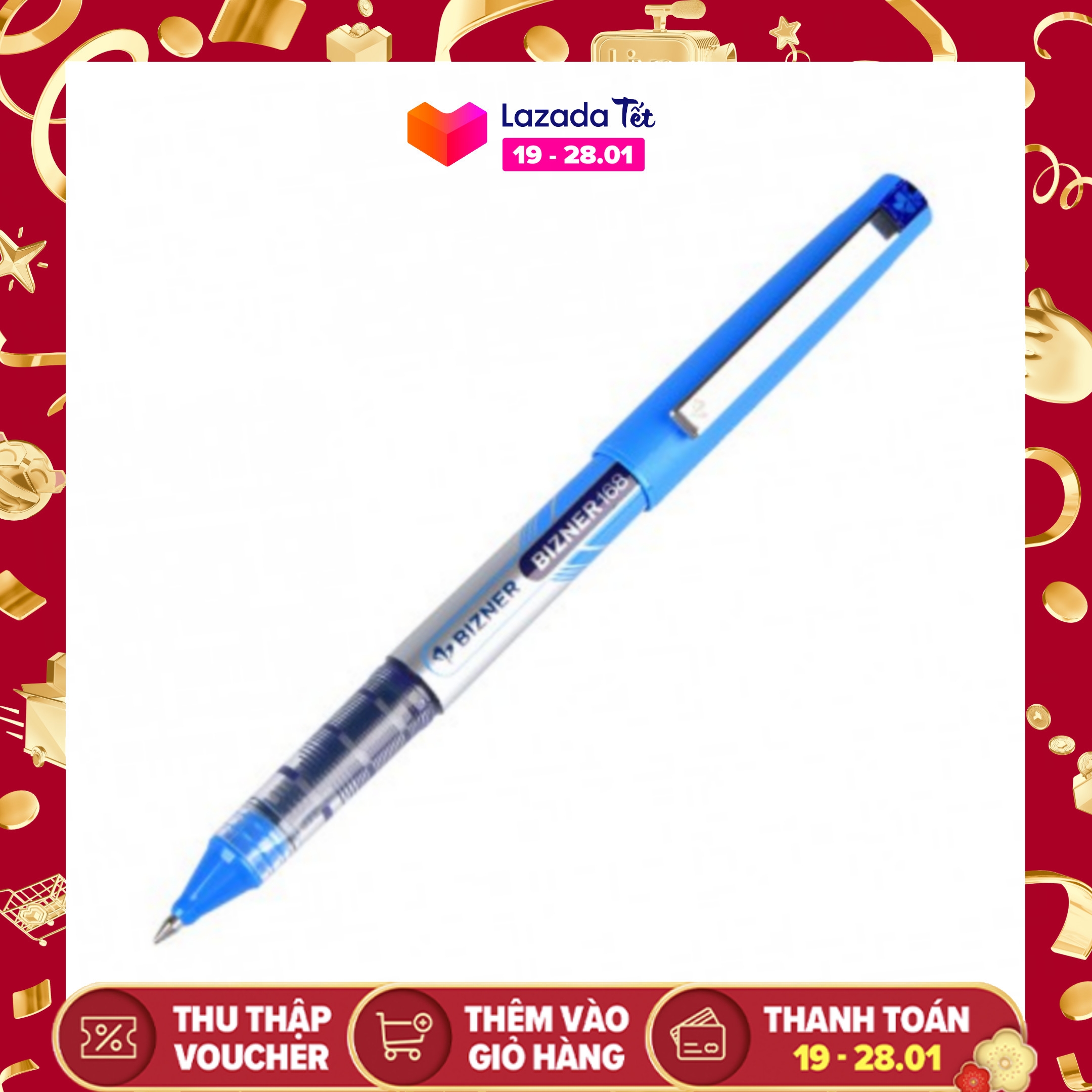 [HCM]Bút lông bi cao cấp Bizner Biz-168 nét 0.5mm (vỉ 1 cây) - đa dạng mẫu mã chất lượng sản phẩm đảm bảo và cam kết hàng đúng như mô tả