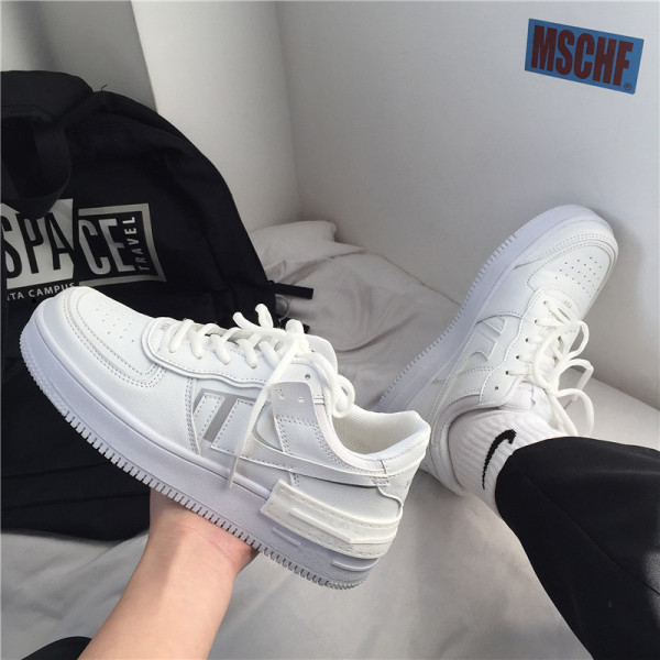 Giày Thể Thao Nam Nữ Sneaker AF1 ALL WHITE Hot Trend camstore Đế Cao