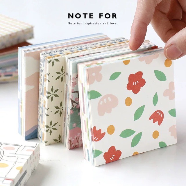 Mix 108 Tờ Giấy Nền Note For Collection dễ thương dùng để trang trí