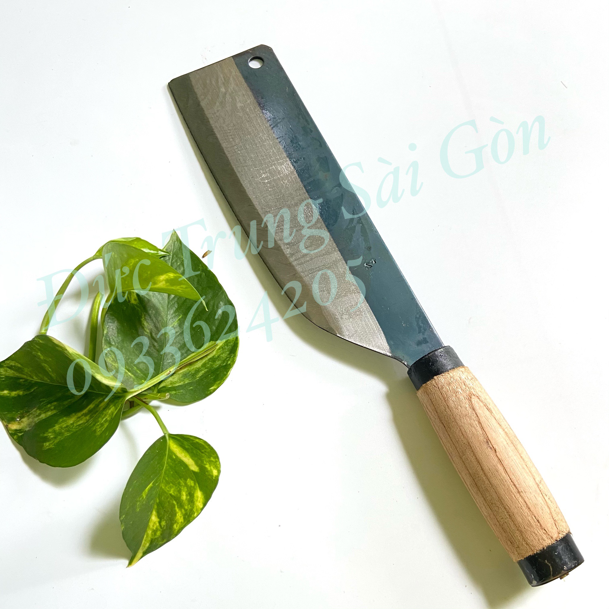Dao chặt xương, chặt dừa, chặt củi. Lưỡi thép cán gỗ