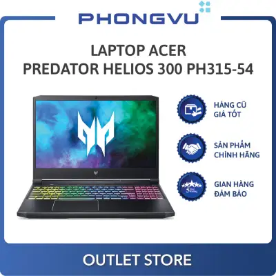 Laptop Acer Predator Helios 300 PH315-54-75YD (NH.QC2SV.002) (i7-11800H) (Đen) - Laptop cũ