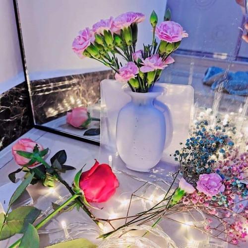 [HCMC] beautiful 3D silicone decorative wall sticker vase