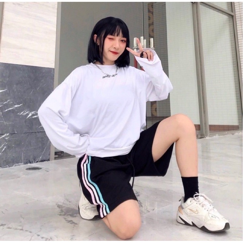 [GIÁ HUỶ DIỆT Quần Đùi Sọc Unisex - Quần Đùi Lửng Uzzlang Nam Nữ