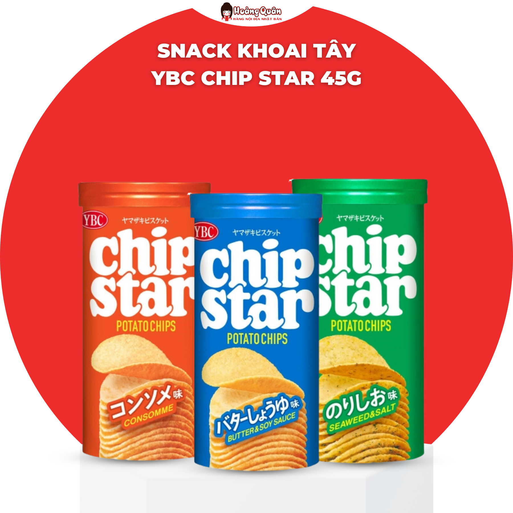 Snack khoai tây ybc chip star 45g