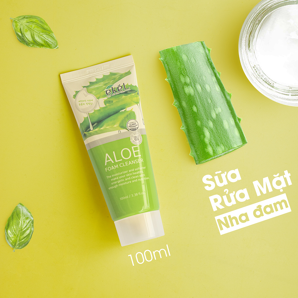 [HCM]Sữa rửa mặt Nha đam Ekel - Ekel Aloe Foam Cleanser 100ml