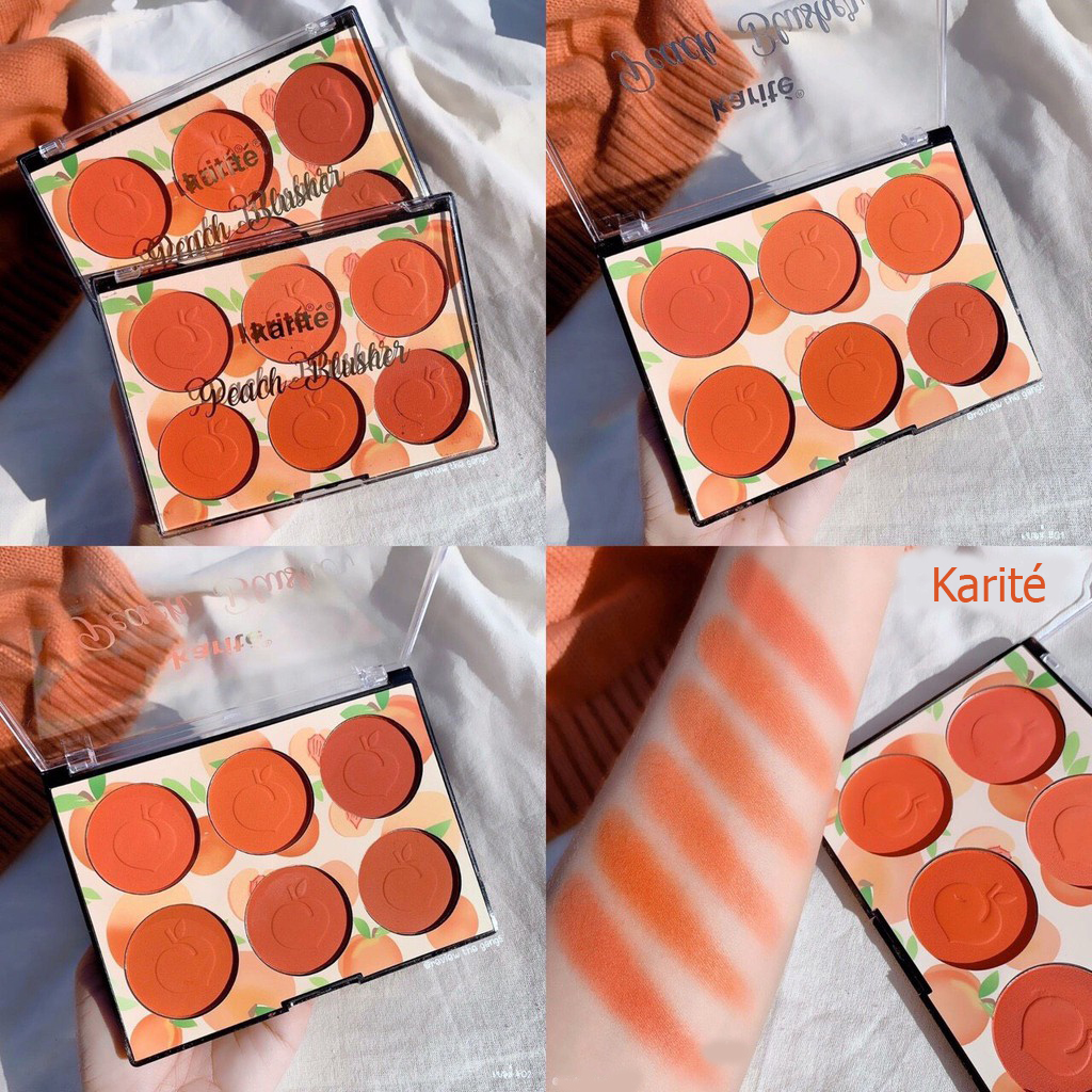 Phấn má kiêm phấn mắt Karité Peach Blusher 50g nội địa Trung