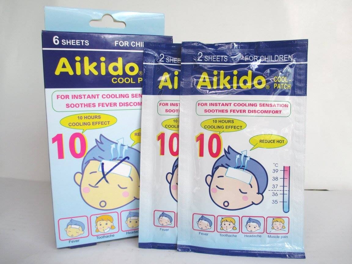 Miếng dán hạ sốt Aikido (Hộp 6 miếng )