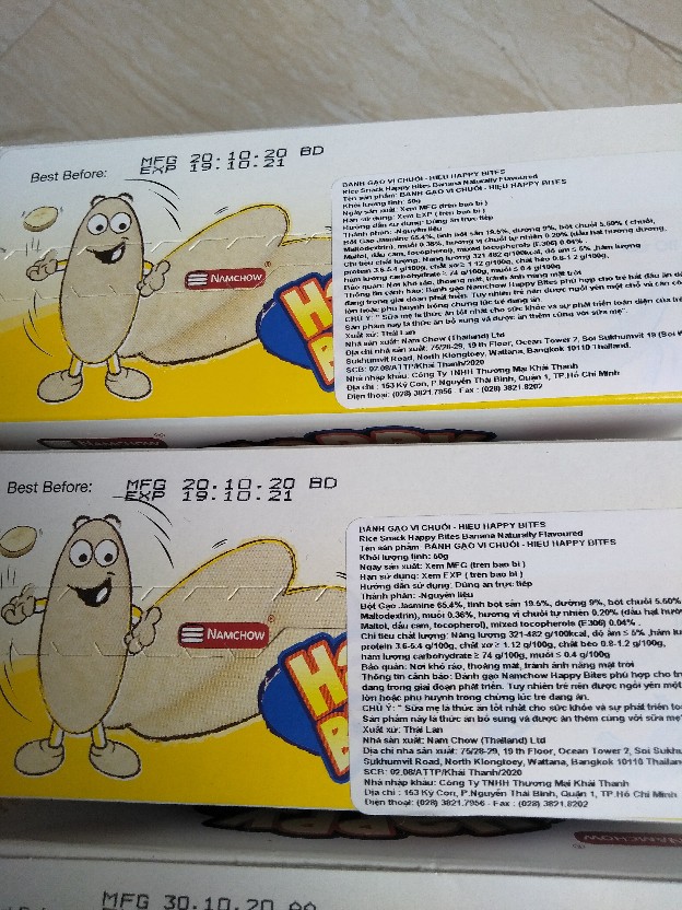 Bánh ăn dặm happy bites Vị Chuối