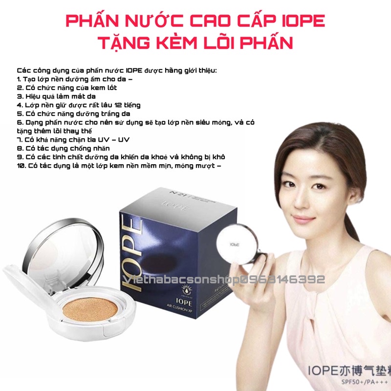 PHẤN NƯỚC IOPE TẶNG KÈM LÕI SƠ CUA